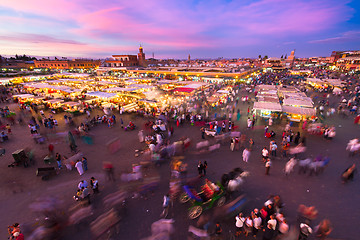 Image showing Jamaa el Fna, Marrakesh, Morocco.