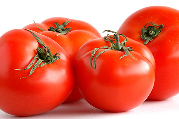 Image showing Four tomatoes