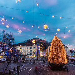 Image showing Preseren's square, Ljubljana, Slovenia, Europe.