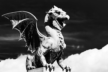 Image showing Dragon bridge, Ljubljana, Slovenia.