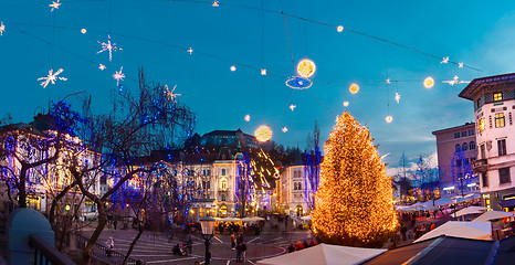 Image showing Preseren's square, Ljubljana, Slovenia, Europe.