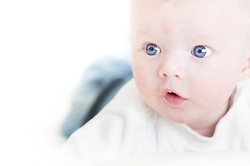 Image showing Baby with blue eyes