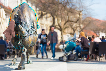 Image showing Artistic sculpture in Ljubljana, Slovenia.