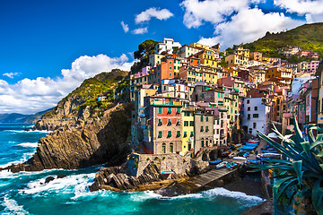 Image showing Riomaggiore fisherman village in Cinque Terre, Italy