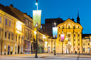 Image showing Ursuline Church, Congress Square, Ljubljana, Slovenia.