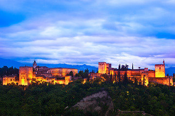 Image showing Panorama of Alhambra, Granada, Spain