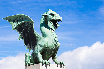 Image showing Dragon bridge, Ljubljana, Slovenia.