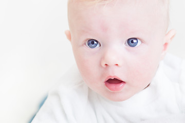 Image showing Baby with blue eyes