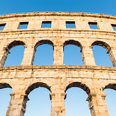 Image showing Ancient Roman Amphitheater; Pula, Croatia