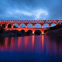 Image showing The Pont du Gard, southern France, Europe.