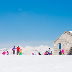 Image showing Children on ski vacations.