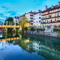 Image showing Romantic medieval Ljubljana, Slovenia, Europe.