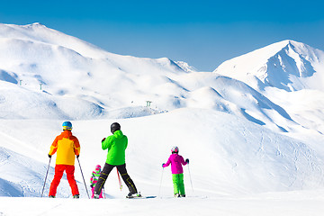 Image showing Family on ski vacations.