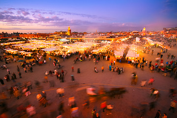 Image showing Jamaa el Fna, Marrakesh, Morocco, Africa.