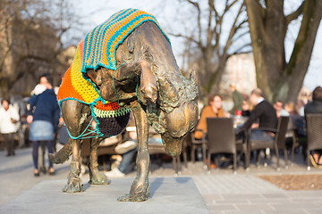 Image showing Artistic sculpture in Ljubljana, Slovenia.