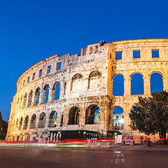 Image showing Ancient Roman Amphitheater; Pula, Croatia