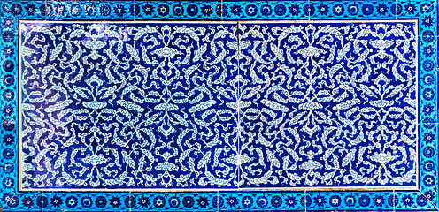 Image showing Oriental mosaic detail in Topkapi Palace, Istanbul, Turkey.