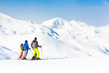 Image showing Family on ski vacations.