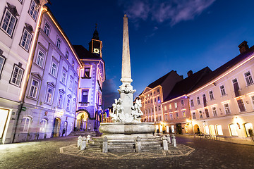 Image showing Ljubljana's city center, Slovenia, Europe.