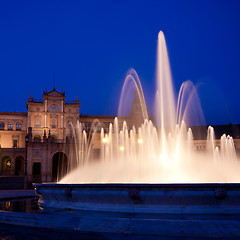 Image showing Plaza de Espana in Seville, Spain