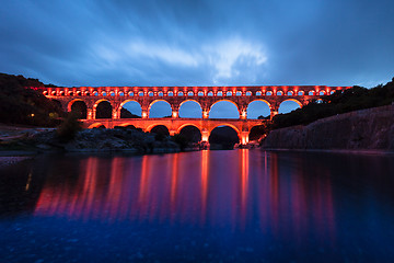 Image showing The Pont du Gard, southern France, Europe.