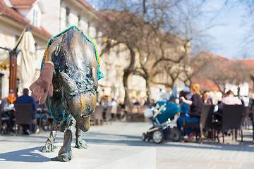 Image showing Artistic sculpture in Ljubljana, Slovenia.