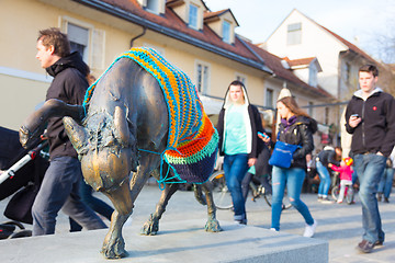 Image showing Artistic sculpture in Ljubljana, Slovenia.