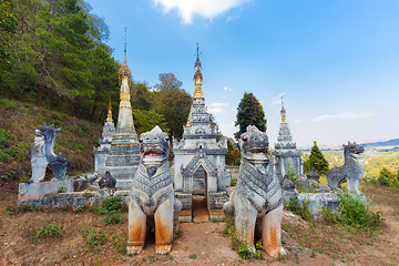 Image showing Ancient buddhist temple, Pindaya, Burma, Myanmar.