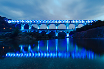 Image showing The Pont du Gard, southern France, Europe.