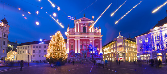 Image showing Preseren's square, Ljubljana, Slovenia, Europe.