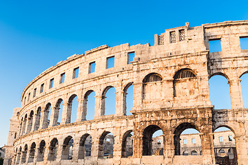 Image showing Ancient Roman Amphitheater; Pula, Croatia