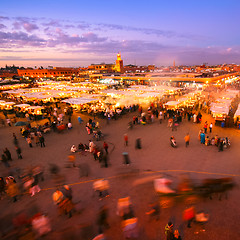 Image showing Jamaa el Fna, Marrakesh, Morocco, Africa.