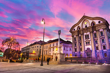 Image showing Ursuline Church of the Holy Trinity, Ljubljan, Slovenia