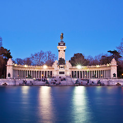 Image showing Memorial in Retiro city park, Madrid