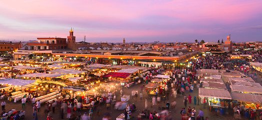 Image showing Jamaa el Fna, Marrakesh, Morocco.