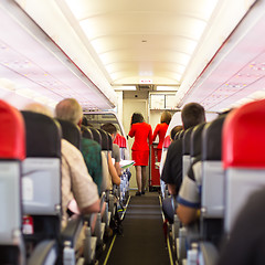 Image showing Interior of airplane. 