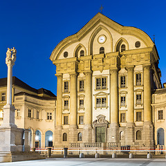 Image showing Ursuline Church, Congress Square, Ljubljana, Slovenia.