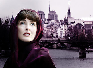 Image showing Woman in Paris