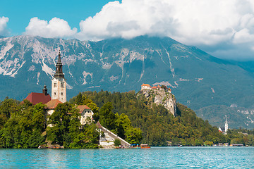 Image showing Lake Bled in Julian Alps, Slovenia.