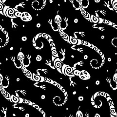 Image showing Lizards. Seamless pattern.