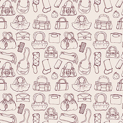 Image showing Women handbags. Seamless pattern.