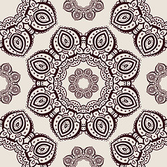 Image showing Lace. Hand drawn seamless pattern.