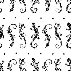 Image showing Lizards. Seamless pattern.