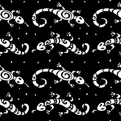 Image showing Lizards. Seamless pattern.