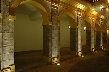 Image showing The antique architecture with arches