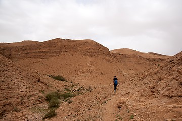 Image showing Desert Canyon in Israel Dead Sea travel attraction for tourists