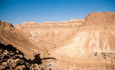 Image showing Mountains in stone desert nead Dead Sea