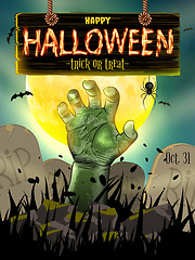 Image showing Halloween poster for holiday. EPS 10