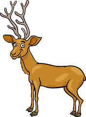 Image showing wapiti deer cartoon illustration
