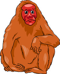 Image showing uakari animal cartoon illustration